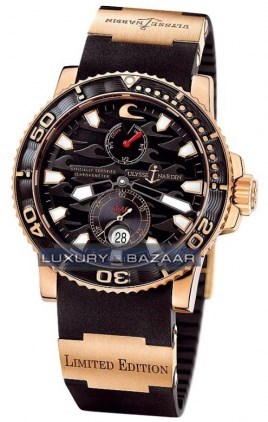 Ulysse Nardin Marine Diver Black Surf (RG / Black / Rubber) 266-